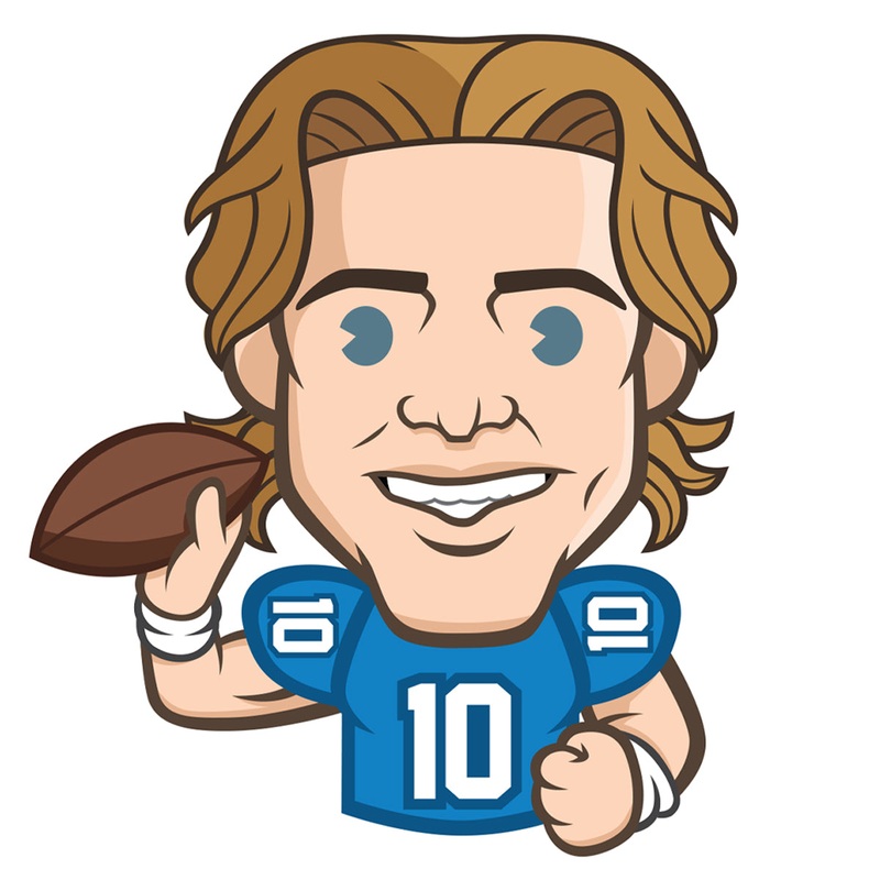 Justin Herbert – RealBig Emoji Collection – Official NFLPA – Los Angeles Chargers – Reusable Vinyl Wall Decals