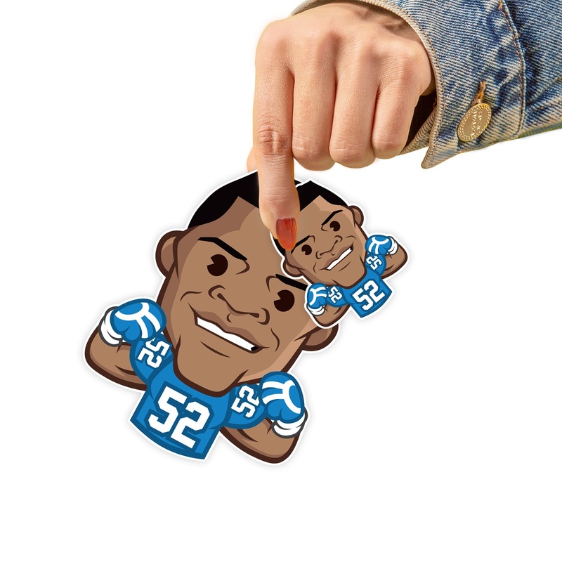 Khalil Mack – 5 Emoji Minis (Mixed Sizes) – Official NFLPA – Los Angeles Chargers – Reusable Vinyl Decals