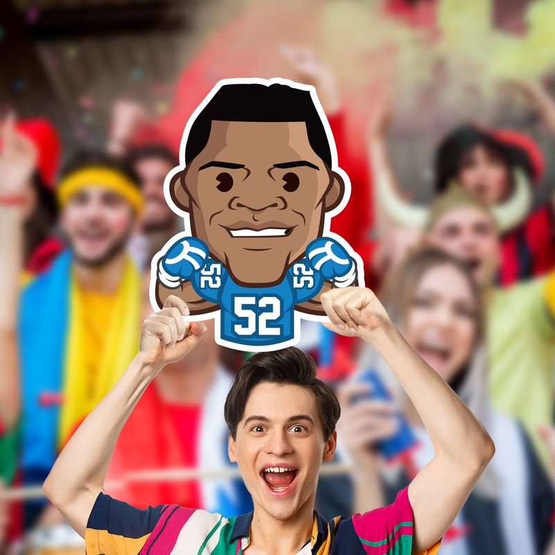 Khalil Mack Emoji – Big Head – Official NFLPA – Los Angeles Chargers – Foam Core Cutout