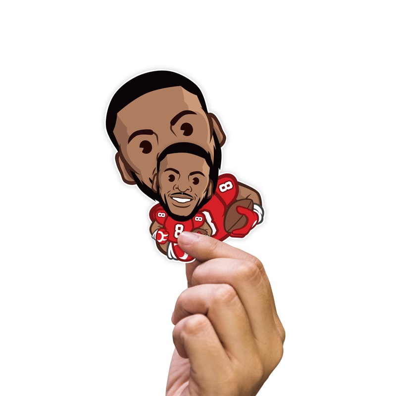 Kyle Pitts – 5 Emoji Minis (Mixed Sizes) – Official NFLPA – Atlanta Falcons – Reusable Vinyl Decals