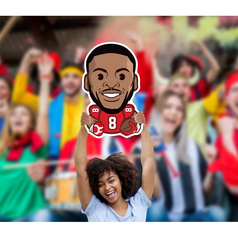 Kyle Pitts Emoji – Big Head – Official NFLPA – Atlanta Falcons – Foam Core Cutout
