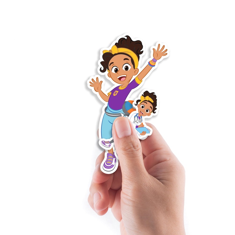 Meekah – 5 Character Minis (Mixed Sizes) – Official Blippi – Reusable Vinyl Decals
