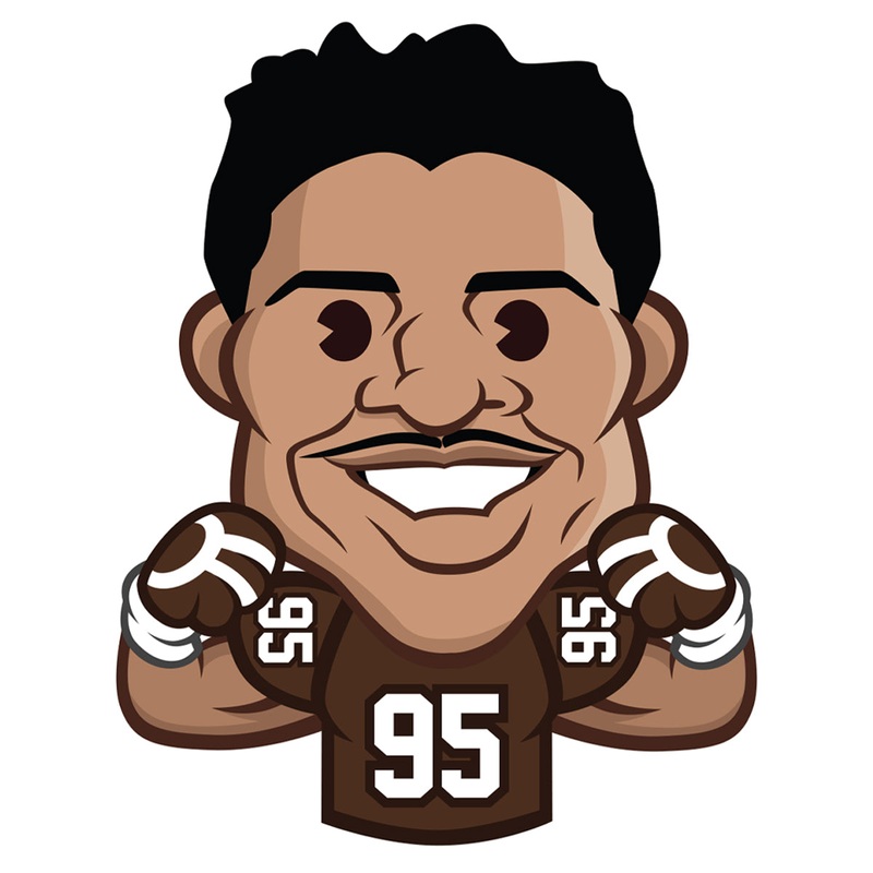 Myles Garrett – RealBig Emoji Collection – Official NFLPA – Cleveland Browns – Reusable Vinyl Wall Decals