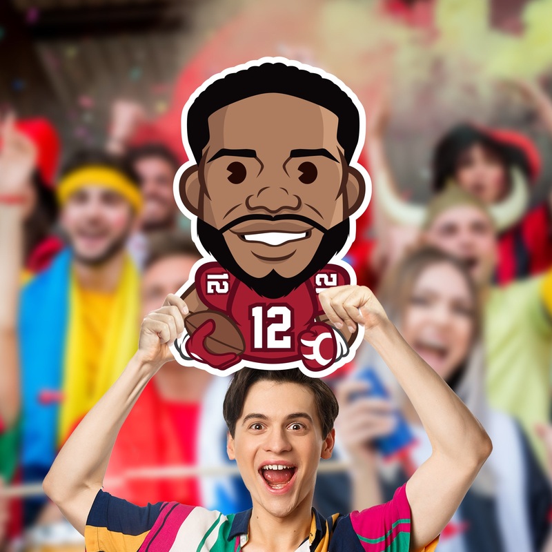 Nico Collins Emoji – Big Head – Official NFLPA – Houston Texans – Foam Core Cutout