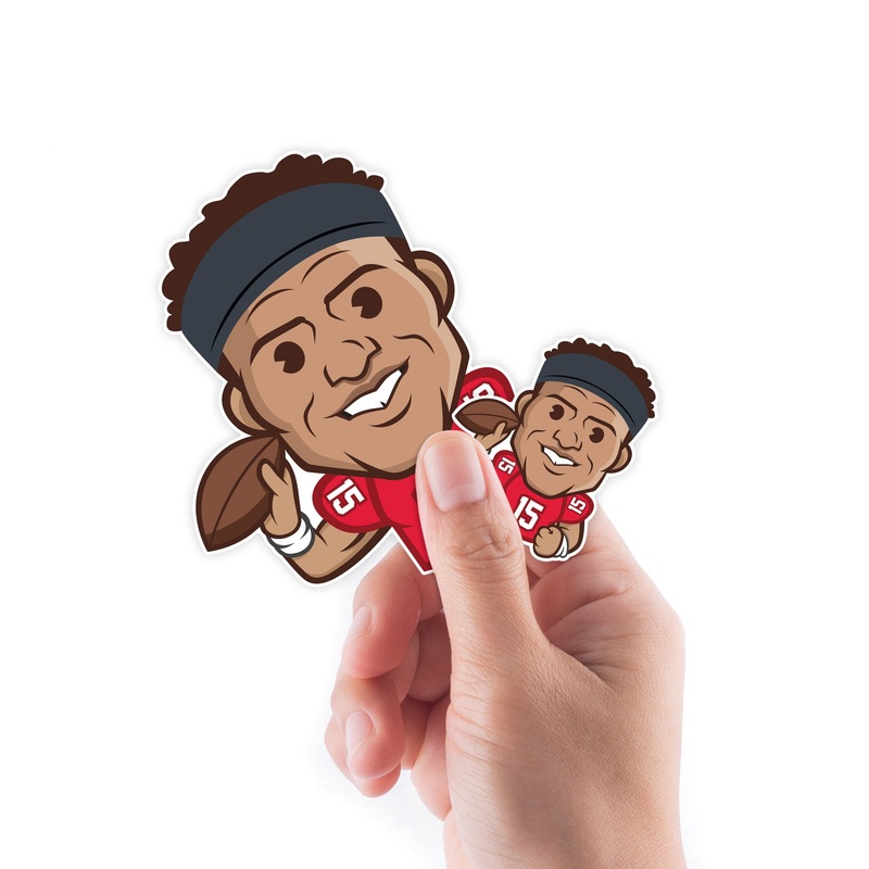 Patrick Mahomes II – 5 Emoji Minis (Mixed Sizes) – Official NFLPA – Kansas City Chiefs – Reusable Vinyl Decals