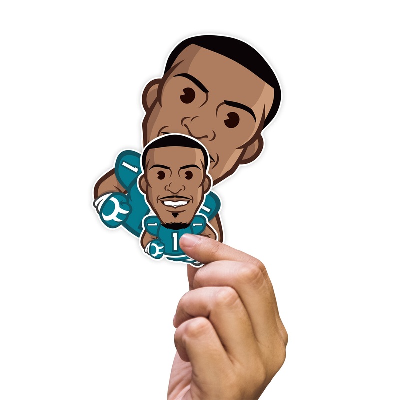 Travis Etienne Jr. – 5 Emoji Minis (Mixed Sizes) – Official NFLPA – Jacksonville Jaguars – Reusable Vinyl Decals