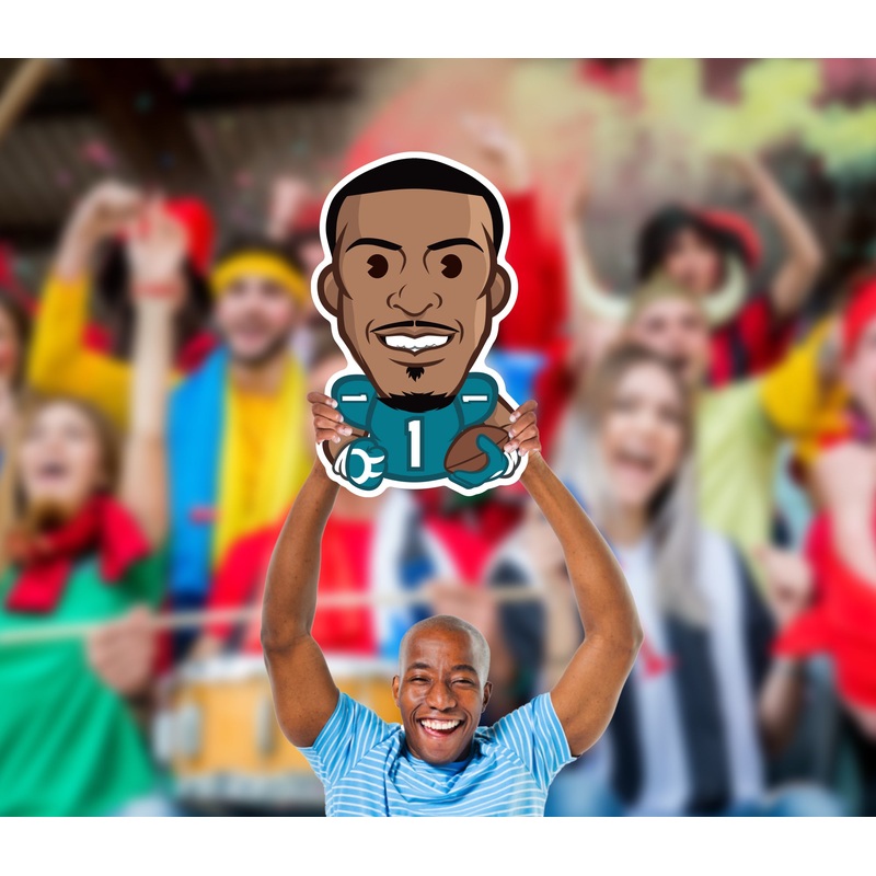 Travis Etienne Jr. Emoji – Big Head – Official NFLPA – Jacksonville Jaguars – Foam Core Cutout