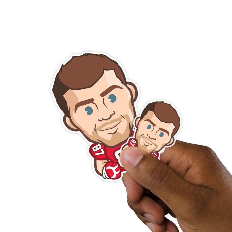 Travis Kelce – 5 Emoji Minis (Mixed Sizes) – Official NFLPA – Kansas City Chiefs – Reusable Vinyl Decals