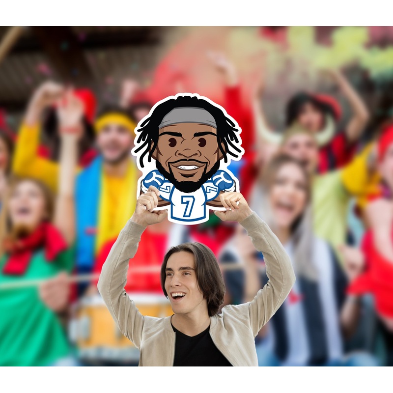 Trevon Diggs Emoji – Big Head – Official NFLPA – Dallas Cowboys – Foam Core Cutout