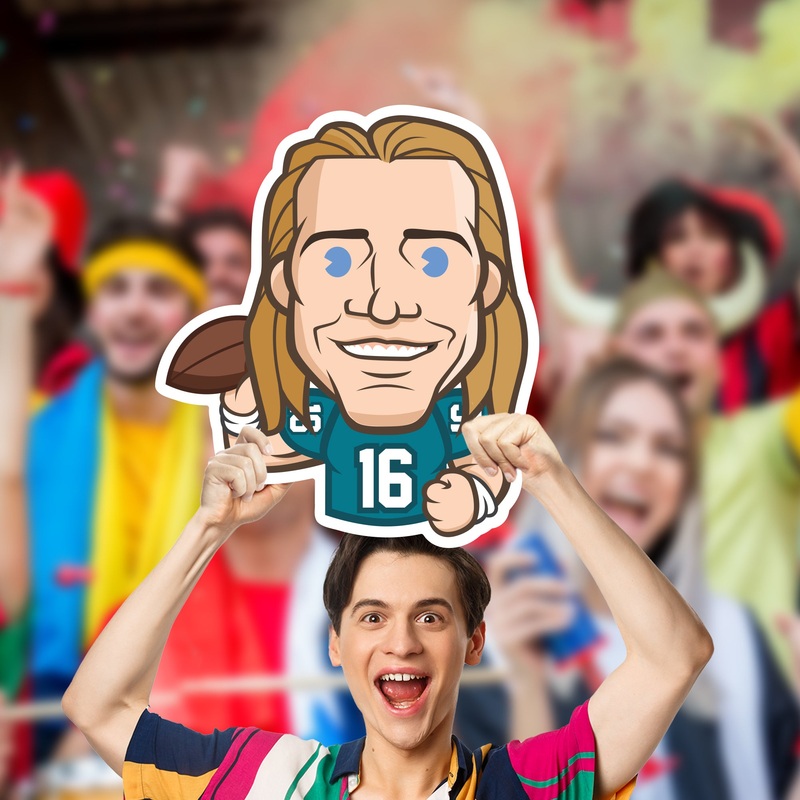 Trevor Lawrence Emoji – Big Head – Official NFLPA – Jacksonville Jaguars – Foam Core Cutout