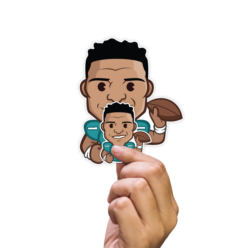 Tua Tagovailoa – 5 Emoji Minis (Mixed Sizes) – Official NFLPA – Miami Dolphins – Reusable Vinyl Decals