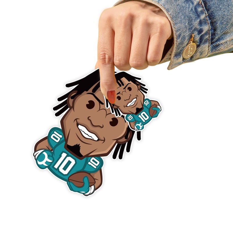 Tyreek Hill – 5 Emoji Minis (Mixed Sizes) – Official NFLPA – Miami Dolphins – Reusable Vinyl Decals