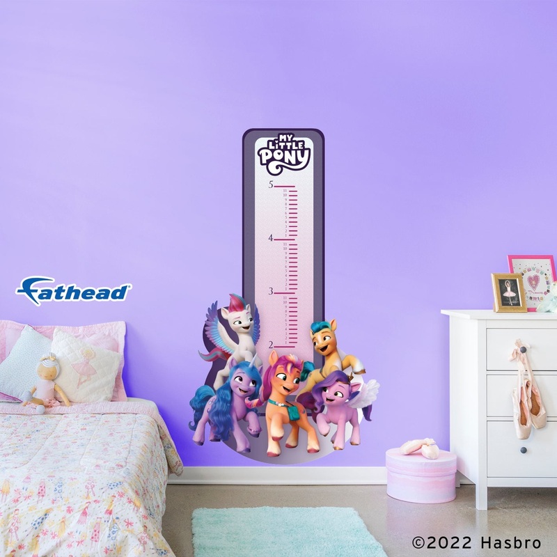 My Little Pony Happy Friends – Growth Chart – Official Hasbro – My Little Pony – Reusable Vinyl Wall Decal