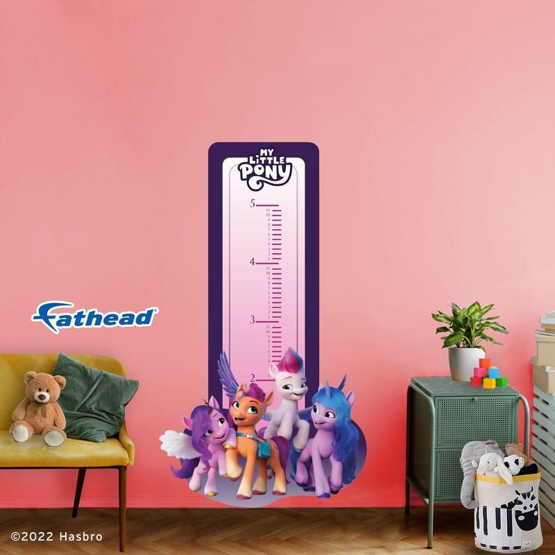 My Little Pony Together – Growth Chart – Official Hasbro – Reusable Vinyl Wall Decal