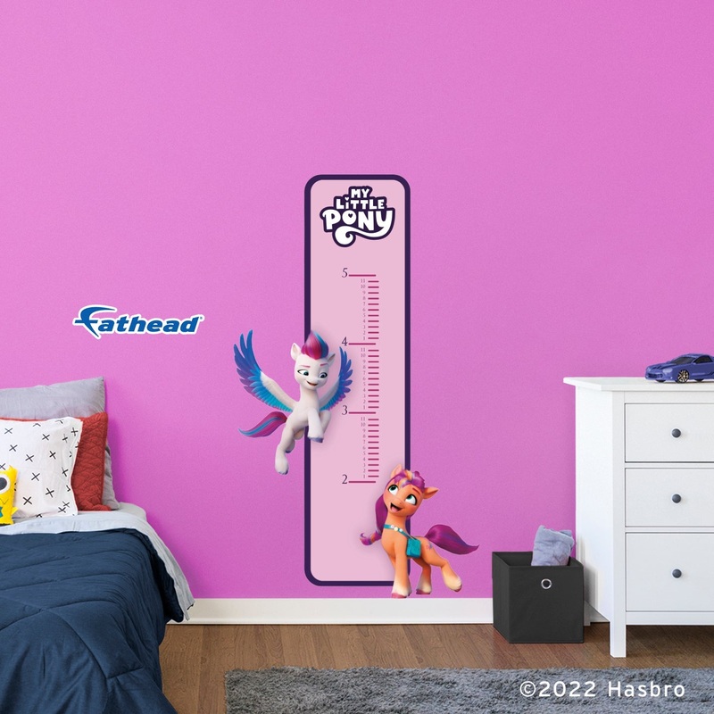 My Little Pony Two Ponies – Growth Chart – Official Hasbro – Reusable Vinyl Wall Decal
