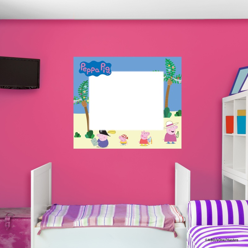 Peppa Pig – Christmas Palms – Dry Erase – Official Hasbro – Reusable Vinyl Wall Decal