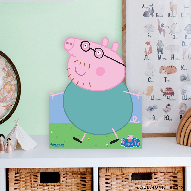 Peppa Pig Daddy – Mini Stand Out – Official Hasbro – Cardstock Cutout