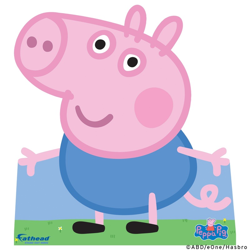 Peppa Pig George – Mini Stand Out – Official Hasbro – Cardstock Cutout