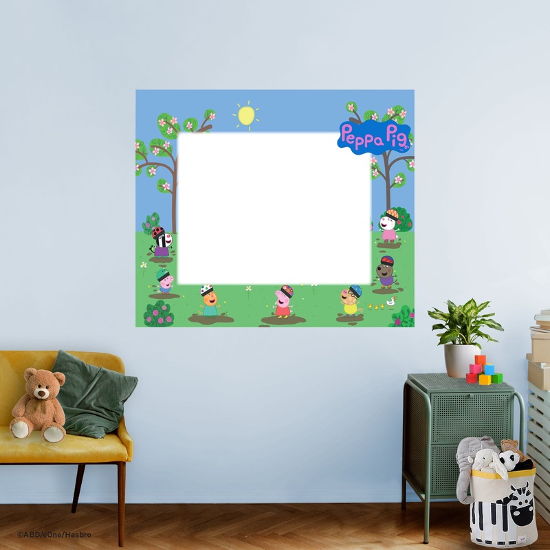 Peppa Pig – Muddy Puddles – Dry Erase – Official Hasbro – Reusable Vinyl Wall Decal