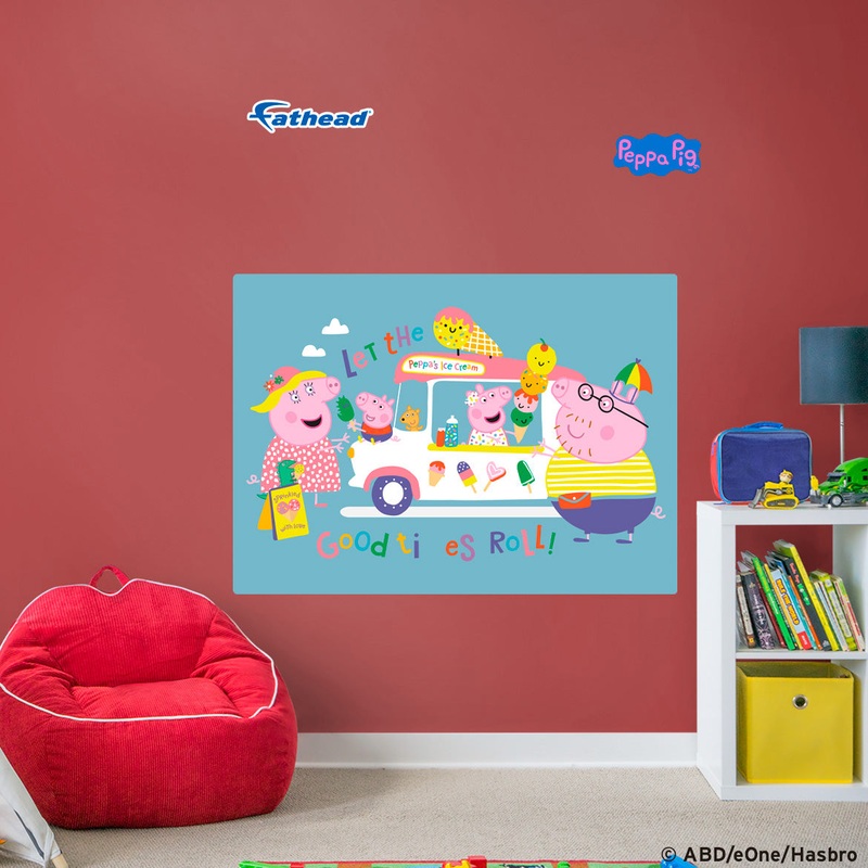 Peppa Pig – Peel & Stick Poster – Official Hasbro – Peppa Pig – Reusable Vinyl Wall Decal #1