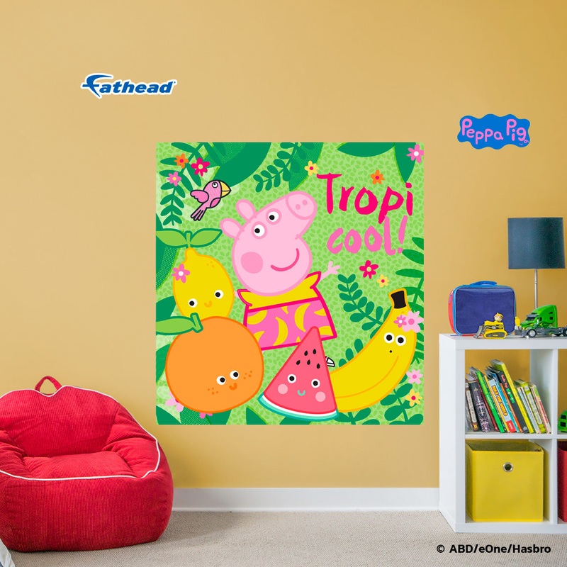 Peppa Pig – Tropi Cool – Peel & Stick Poster – Official Hasbro – Peppa Pig – Reusable Vinyl Wall Decal