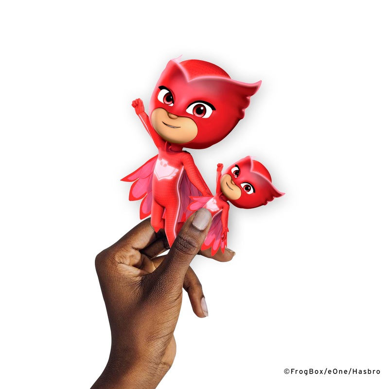 PJ Masks – 5 Character Minis (Mixed Sizes) – Official Hasbro – Owlette – Reusable Vinyl Decals