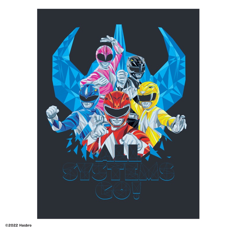 Power Rangers – ‘All Systems Go’ – Peel & Stick Poster – Official Hasbro – Reusable Vinyl Wall Decal