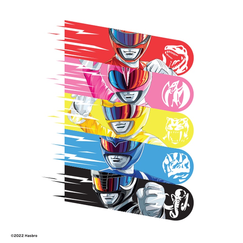 Power Rangers Power Squad – Peel & Stick Poster – Official Hasbro – Power Rangers – Reusable Vinyl Wall Decal