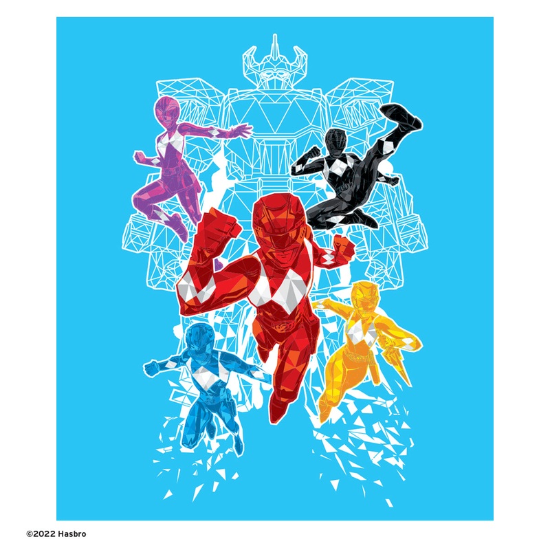 Power Rangers – Team Work – Peel & Stick Poster – Official Hasbro – Reusable Vinyl Wall Decal