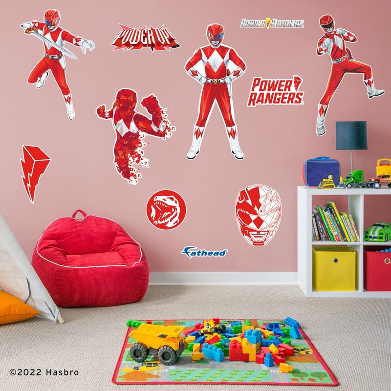 Red Ranger – Power Rangers – RealBig Collection – Official Hasbro – Reusable Vinyl Wall Decals #1