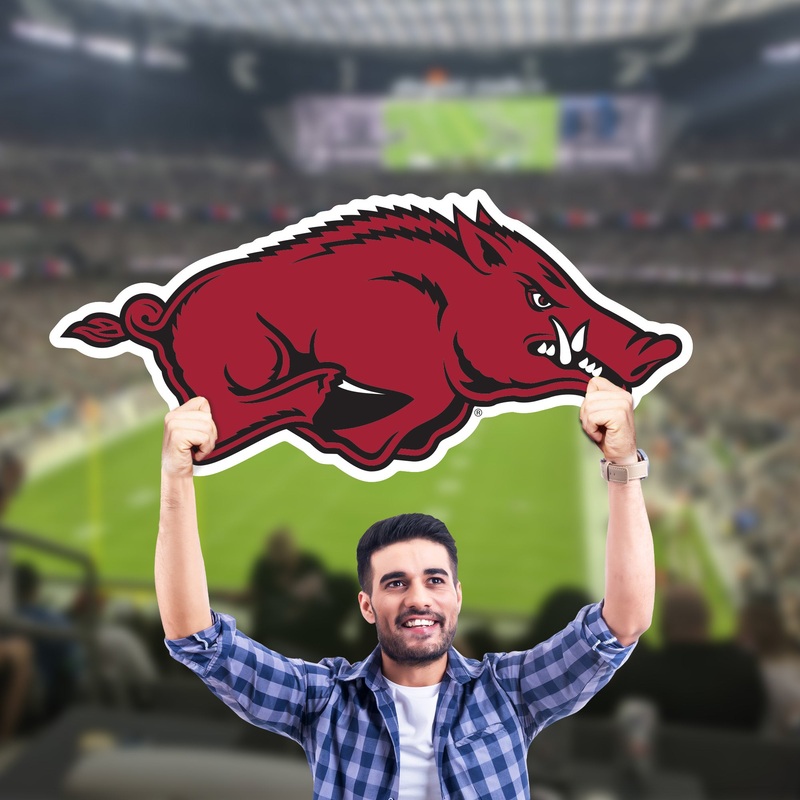 Arkansas Razorbacks Logo – Big Head – Official NCAA – Foam Core Cutout