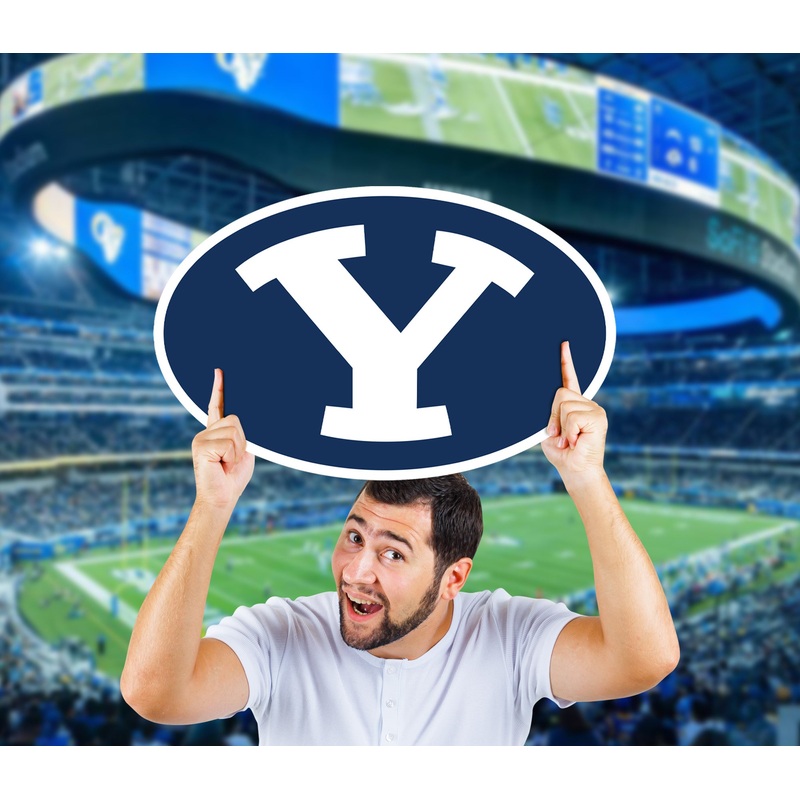 BYU Cougars Logo – Big Head – Official NCAA – Foam Core Cutout