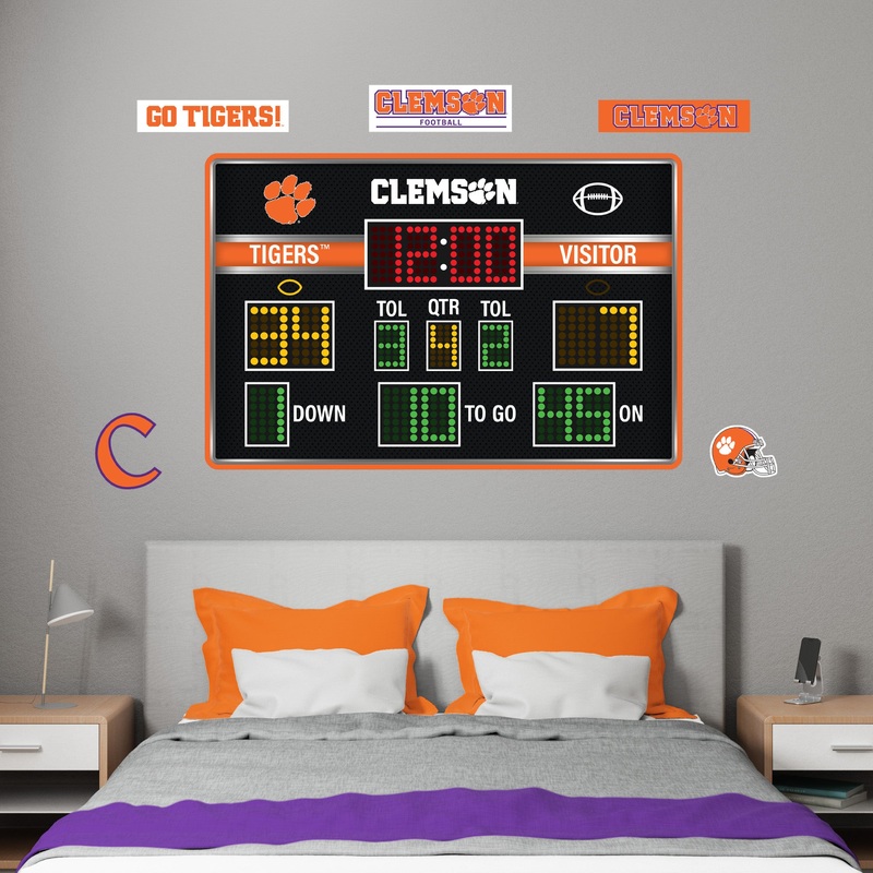 Clemson Tigers – Football Scoreboard Collection – Official NCAA – Reusable Vinyl Wall Decals