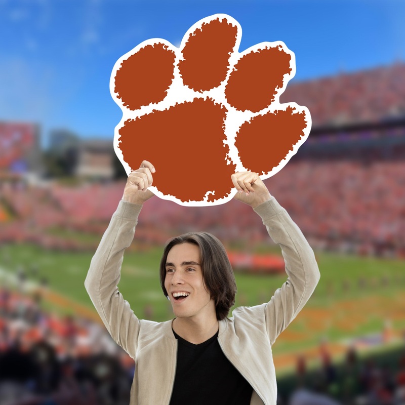 Clemson Tigers Logo – Big Head – Official NCAA – Foam Core Cutout