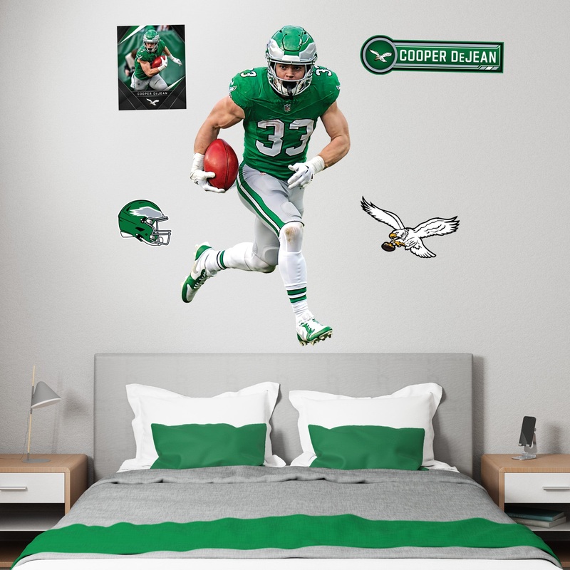 Cooper DeJean – RealBig Collection – Official NFL – Philadelphia Eagles – Reusable Vinyl Wall Decals