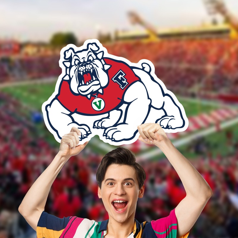 Fresno State Bulldogs Logo – Big Head – Official NCAA – Foam Core Cutout