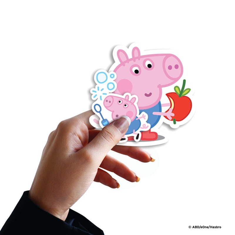 George – 5 Minis (Mixed Sizes) – Official Hasbro – Peppa Pig – Reusable Vinyl Decals