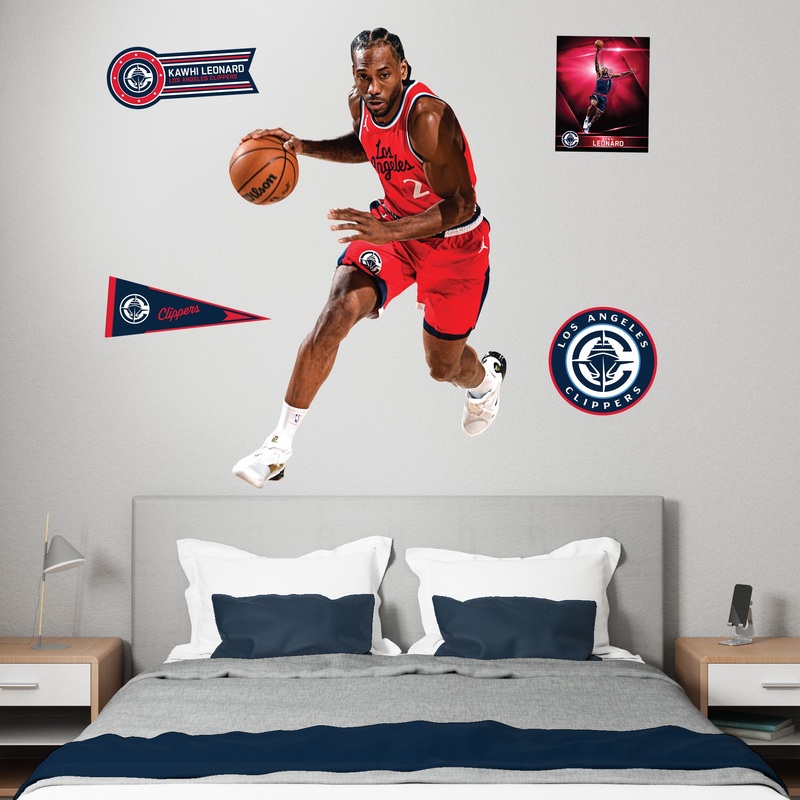 Kawhi Leonard – RealBig Collection – Official NBA – Los Angeles Clippers – Reusable Vinyl Wall Decals