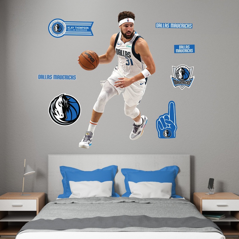 Klay Thompson – RealBig Collection – Official NBA – Dallas Mavericks – Reusable Vinyl Wall Decals