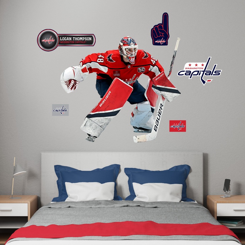 Logan Thompson – RealBig Collection – Official NHL – Washington Capitals – Reusable Vinyl Wall Decals