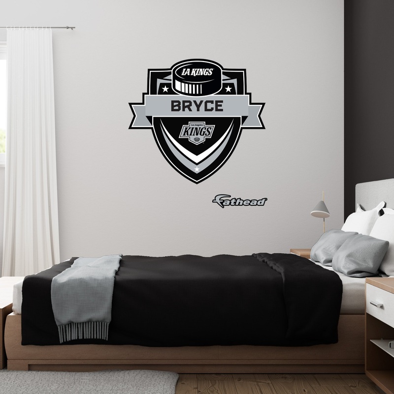 Los Angeles Kings – Badge – With Personalized Name – Official NHL – Reusable Vinyl Wall Decals