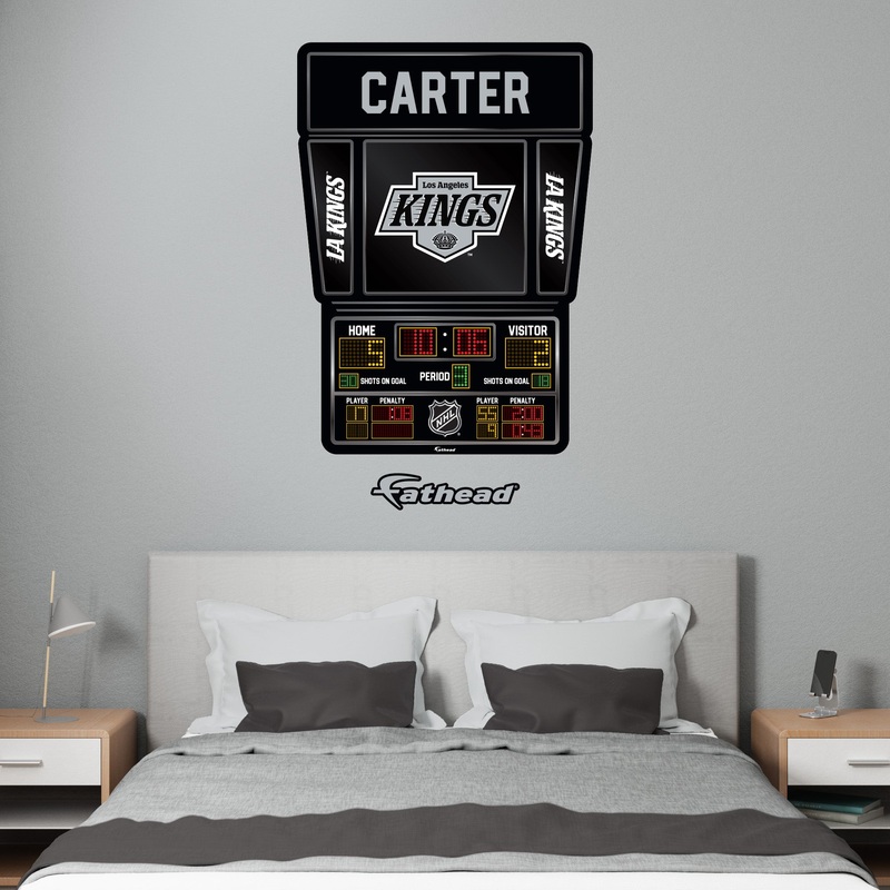 Los Angeles Kings – Scoreboard Graphic – With Personalized Name – Official NHL – Reusable Vinyl Wall Decals