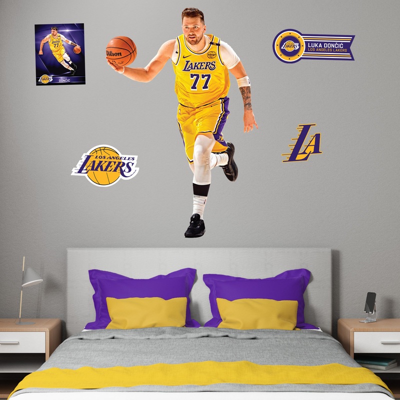 Luka Doncic – RealBig Collection – Official NBA – Los Angeles Lakers – Reusable Vinyl Wall Decals