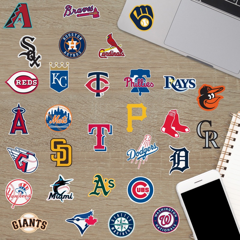 MLB Teams – Minis Collection (Mixed Sizes) – Official MLB – Reusable Vinyl Decals
