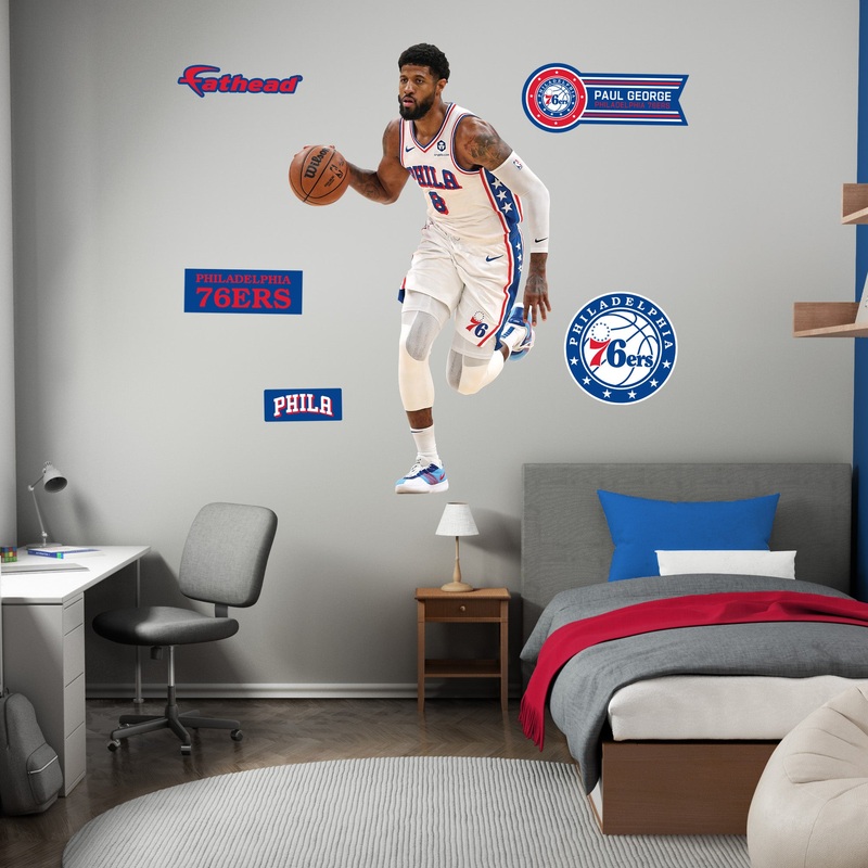 Paul George – RealBig Collection – Official NBA – Philadelphia 76ers – Reusable Vinyl Wall Decals