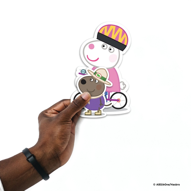 Peppa Pig – 5 Friends Minis (Mixed Sizes) – Official Hasbro – Friends – Reusable Vinyl Decals