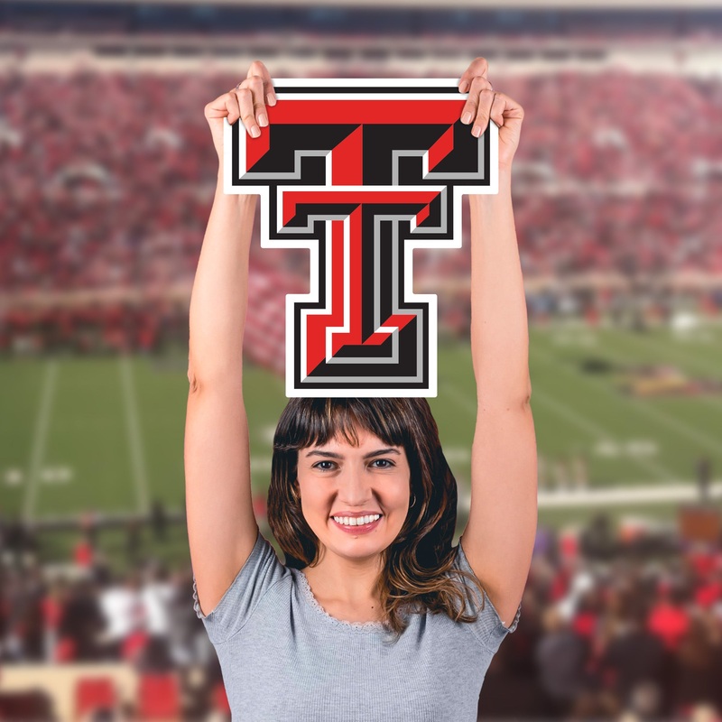 Texas Tech Red Raiders Logo – Big Head – Official NCAA – Foam Core Cutout