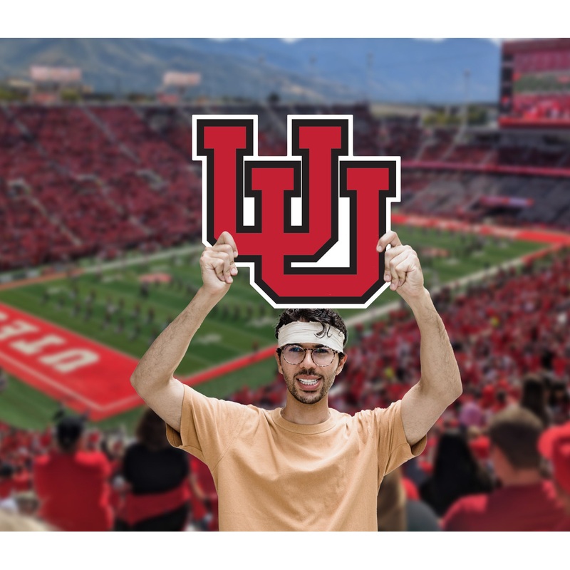 Utah Utes Logo – Big Head – Official NCAA – Foam Core Cutout