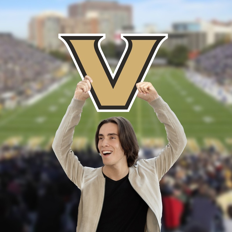 Vanderbilt Commodores Logo – Big Head – Official NCAA – Foam Core Cutout