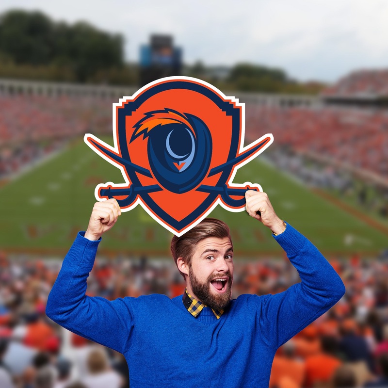 Virginia Cavaliers Logo – Big Head – Official NCAA – Foam Core Cutout